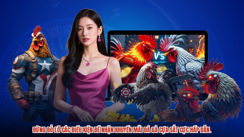 Đừng bỏ lỡ các điều kiện để nhận khuyến mãi đá gà cựa sắt cực hấp dẫn.